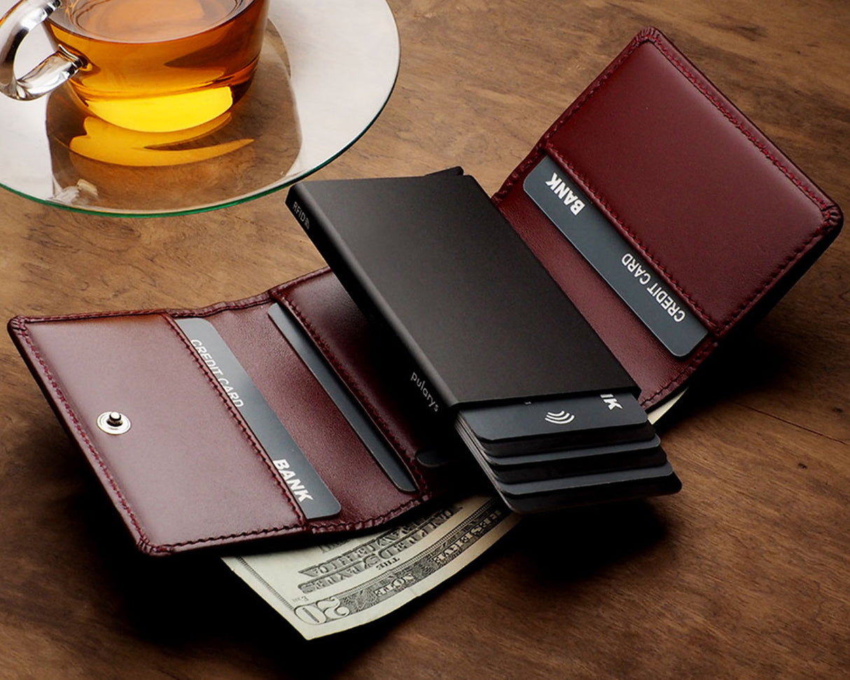 Pularys - BOSTON RFID Wallet | Cherry